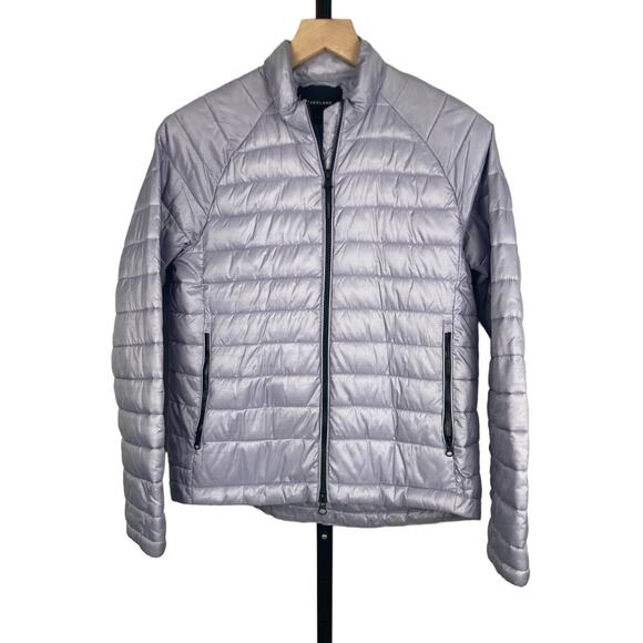 Everlane The ReNew Lightweight Puffer Jacket Lavender Sz S Recycled Polyester - Picture 2 of 14